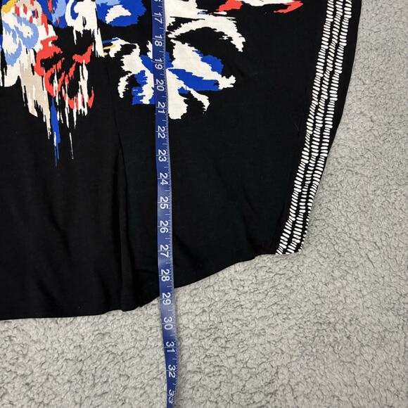 Style&co. Poncho Style Kaftan Blouse Womens Plus 1X Multicolor Geo Print Batwing - Picture 7 of 11